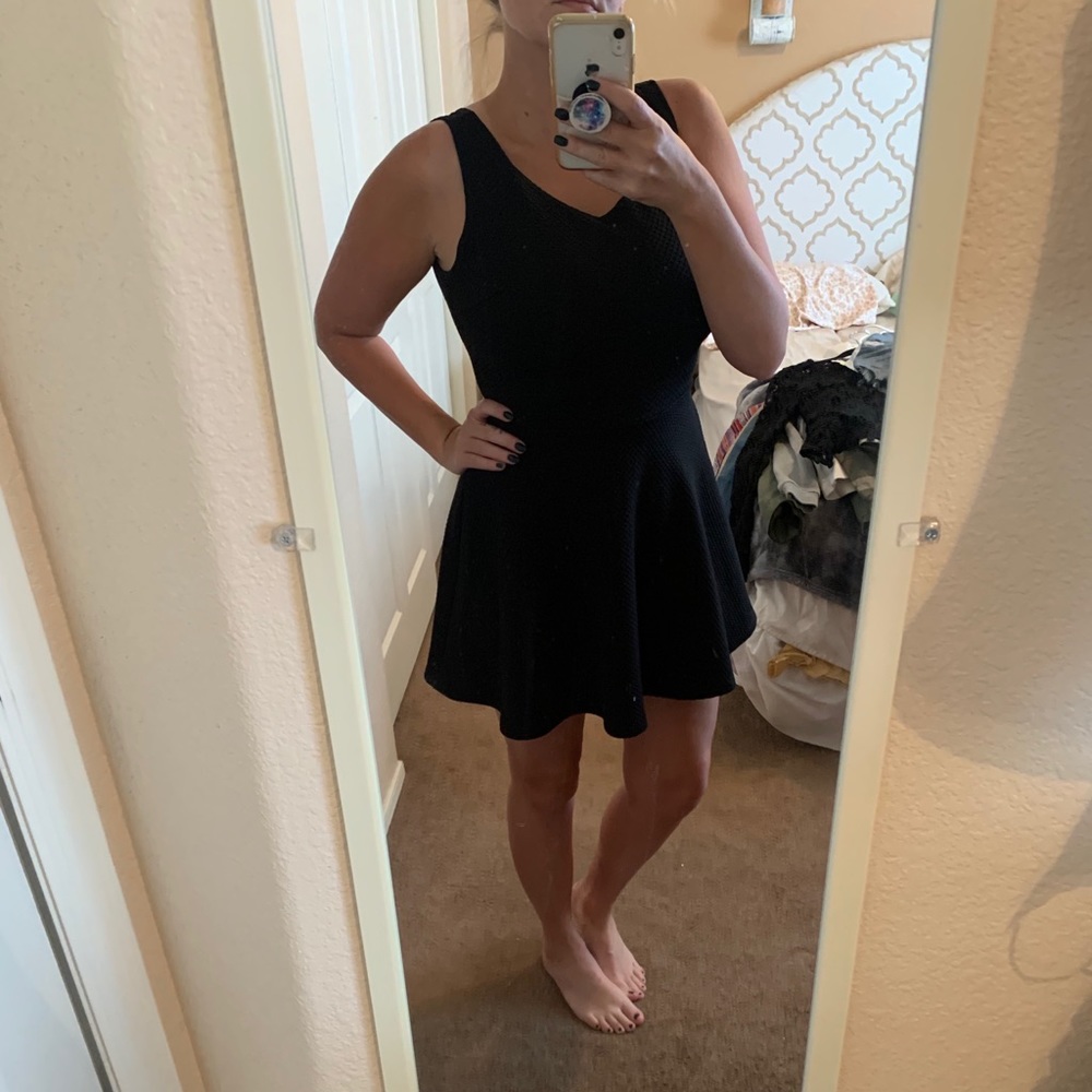 Black dress, low back with bow!